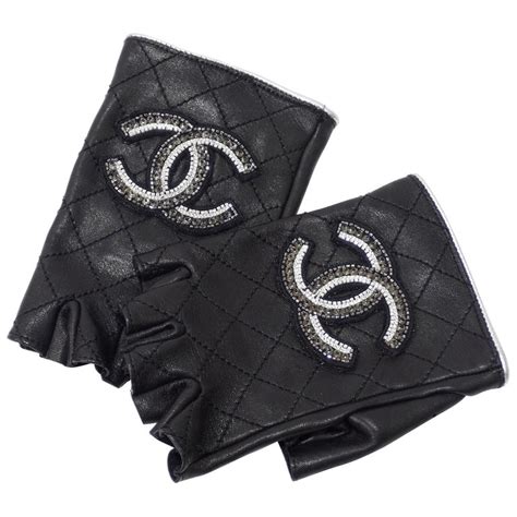 chanel fingerless gloves|authentic chanel gloves.